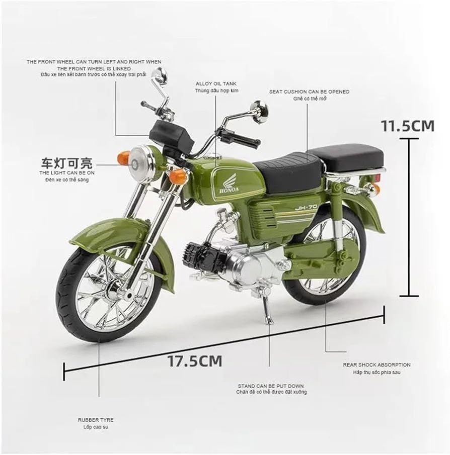 HONDA JIALING MOTORCYCLE JH70 GIFT MOTORCYCLE ALLOY MODEL - SCALE: 1:12 (17.5 X 11.5 CM) HONDA JIALING MOTORCYCLE JH70 GIFT MOTORCYCLE ALLOY MODEL - SCALE: 1:12 (17.5 X 11.5 CM)