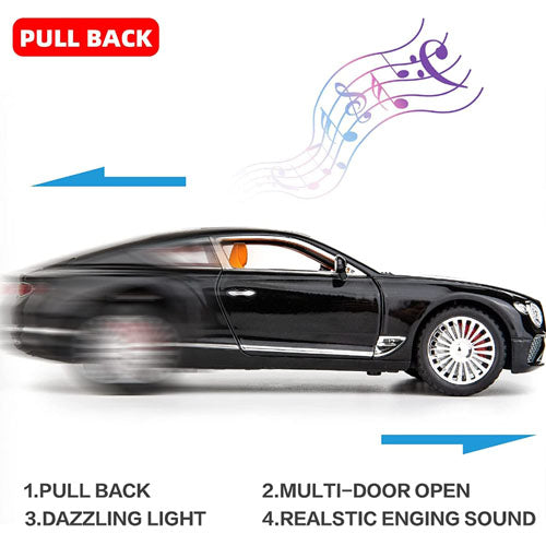 1:22 Scale BENTLEY CONTINENTAL-GT Die Cast Pull Back Car Model * Lights and Sound 1:22 Scale BENTLEY CONTINENTAL-GT Die Cast Pull Back Car Model * Lights and Sound
