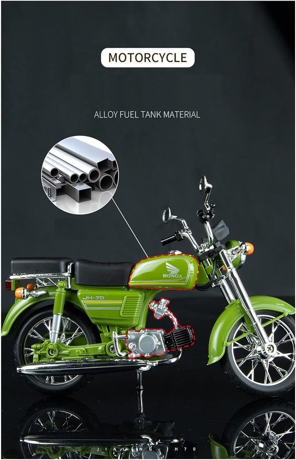 HONDA JIALING MOTORCYCLE JH70 GIFT MOTORCYCLE ALLOY MODEL - SCALE: 1:12 (17.5 X 11.5 CM) HONDA JIALING MOTORCYCLE JH70 GIFT MOTORCYCLE ALLOY MODEL - SCALE: 1:12 (17.5 X 11.5 CM)