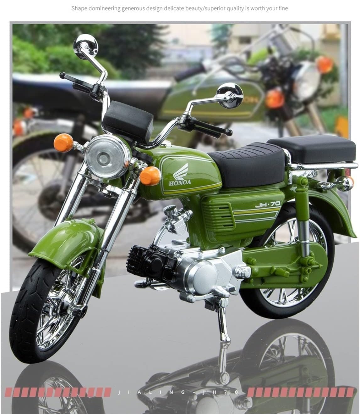 HONDA JIALING MOTORCYCLE JH70 GIFT MOTORCYCLE ALLOY MODEL - SCALE: 1:12 (17.5 X 11.5 CM) HONDA JIALING MOTORCYCLE JH70 GIFT MOTORCYCLE ALLOY MODEL - SCALE: 1:12 (17.5 X 11.5 CM)