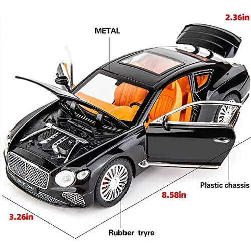 1:22 Scale BENTLEY CONTINENTAL-GT Die Cast Pull Back Car Model * Lights and Sound 1:22 Scale BENTLEY CONTINENTAL-GT Die Cast Pull Back Car Model * Lights and Sound