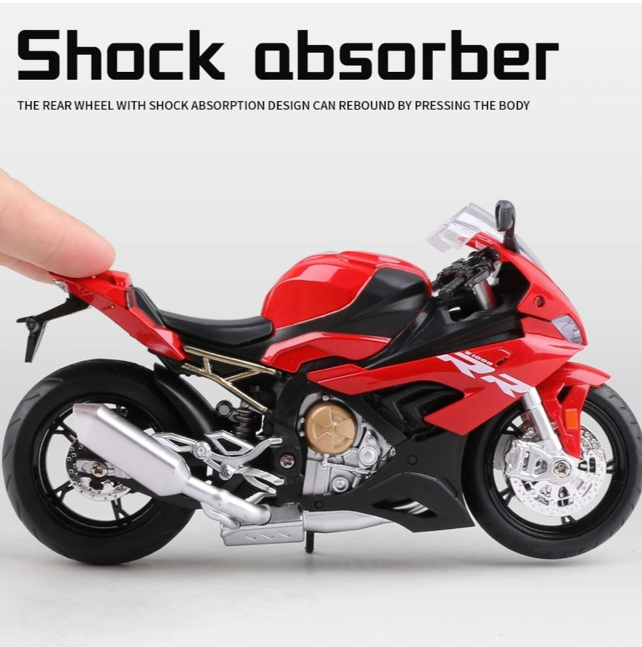 BMW S1000RR 1:12 Diecast Alloy Model Bike (Size: 17.3 x 6.3 x 9.4 cm) BMW S1000RR 1:12 Diecast Alloy Model Bike (Size: 17.3 x 6.3 x 9.4 cm)