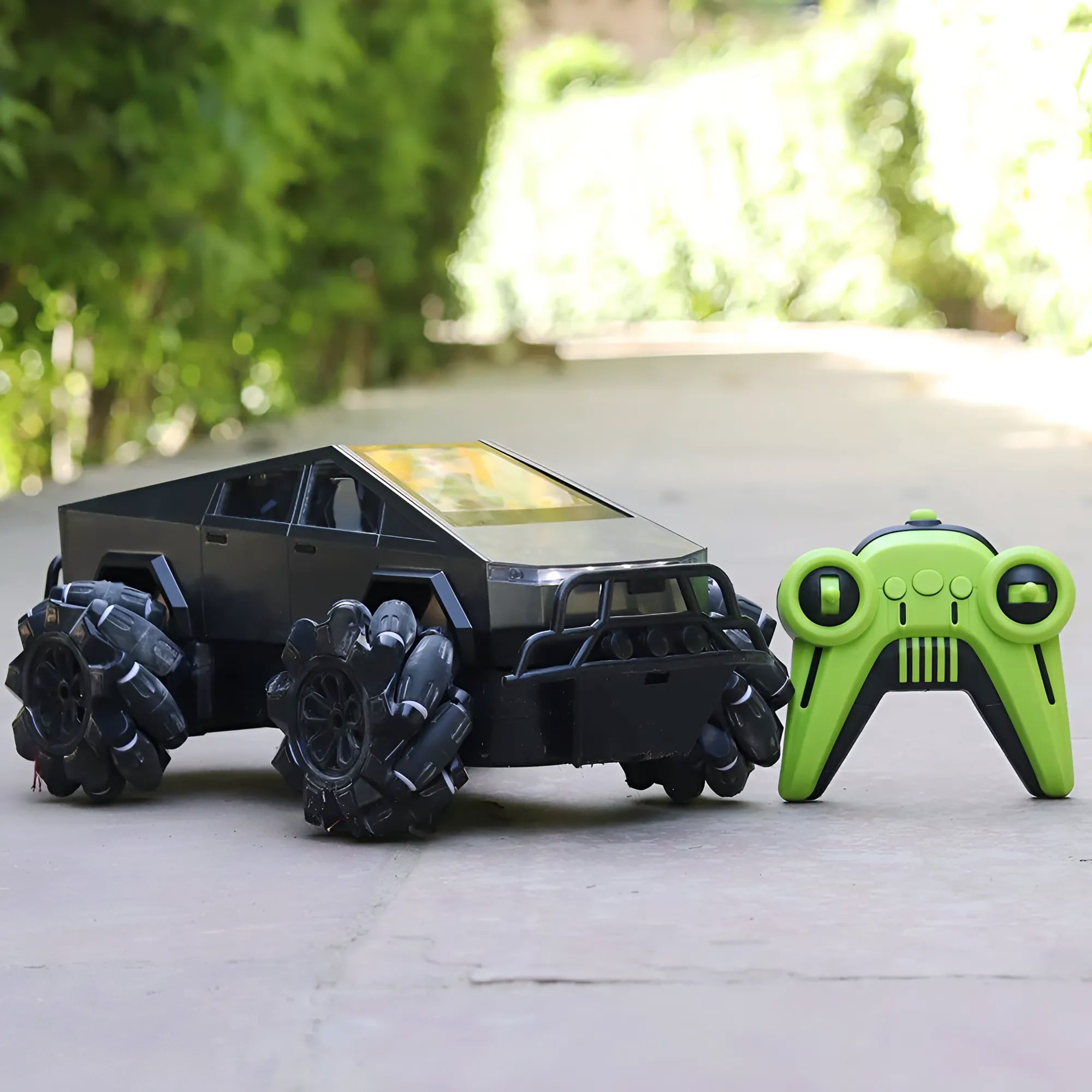 Remote Control Drift Tesla Pickup Truck – 360° Rotation, Monster Tyres, LED Lights & Powerful Sound | 1:12 Scale (6-10 Years) | Assorted Colors Remote Control Drift Tesla Pickup Truck – 360° Rotation, Monster Tyres, LED Lights & Powerful Sound | 1:12 Scale (6-10 Years) | Assorted Colors