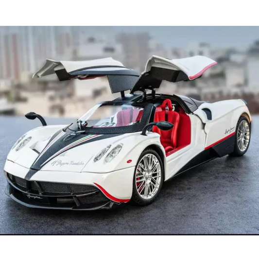 PAGANI HUAYRA DIECAST ALLOY METAL PULLBACK TOY CAR - SCALE: 1:18 (27.5 X 5.5 X 6.5 CM) - PREMIUM EDITION
