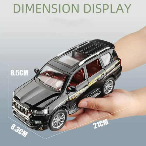 TOYOTA PRADO DIECAST METAL PULLBACK TOY CAR - SCALE 1:24 (21 X 8.3 X 8.5 CM)