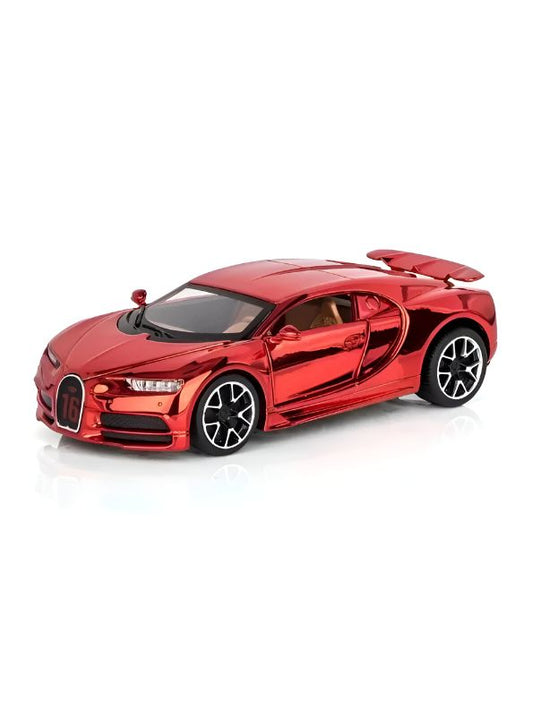 Red - Bugatti Chiron –  Diecast Model Car Premium Collectible Toy Scale - 1:32.