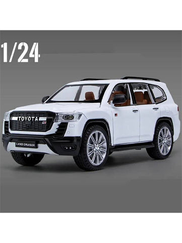 Toyota Land Cruiser GT Model 1:24 Scale Diecast Car - White Metal Collectible | TV-O-24