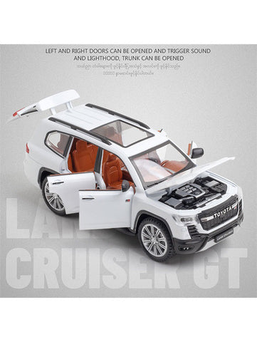 Toyota Land Cruiser GT Model 1:24 Scale Diecast Car - White Metal Collectible | TV-O-24