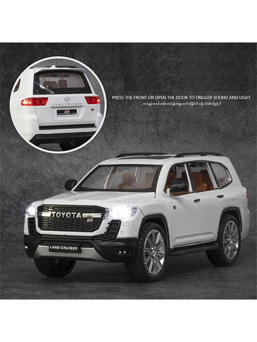 Toyota Land Cruiser GT Model 1:24 Scale Diecast Car - White Metal Collectible | TV-O-24