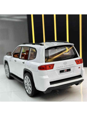 Toyota Land Cruiser GT Model 1:24 Scale Diecast Car - White Metal Collectible | TV-O-24