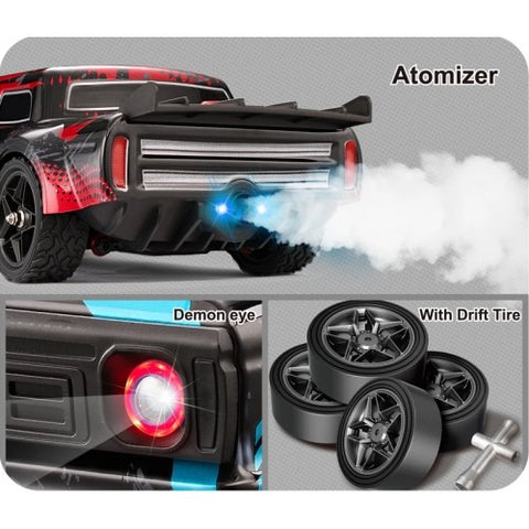 1:16 4WD RC Car With Led Lights 2.4g Radio Remote Control Drift Off-Road Car (Speed 50 Km/Hr) With Remote