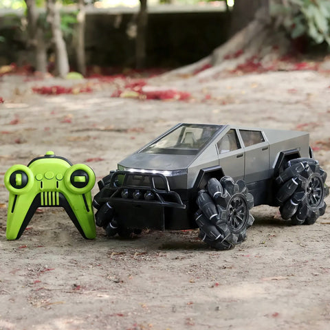 Remote Control Drift Tesla Pickup Truck – 360° Rotation, Monster Tyres, LED Lights & Powerful Sound | 1:12 Scale (6-10 Years) | Assorted Colors